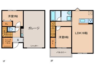 リュクラージュ土橋　B棟の物件間取画像